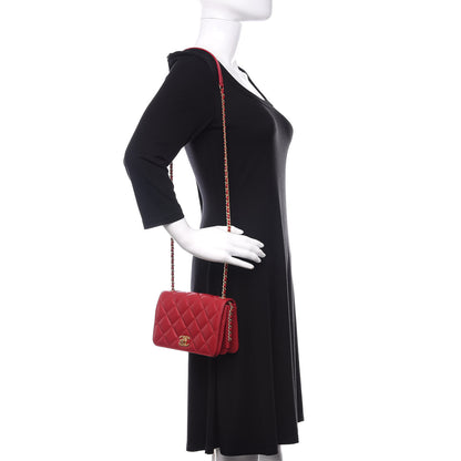 Chanel Lambskin Quilted CC Flap Red 2 of 11