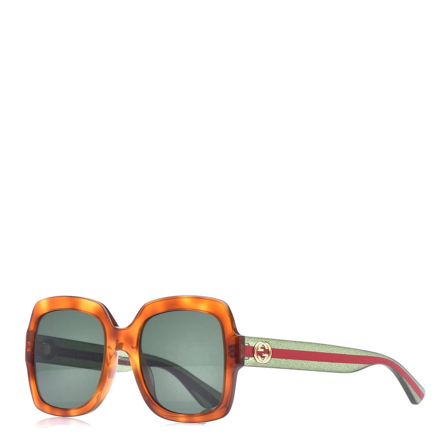 Oversize Square Web GG 0036S Sunglasses Tortoise