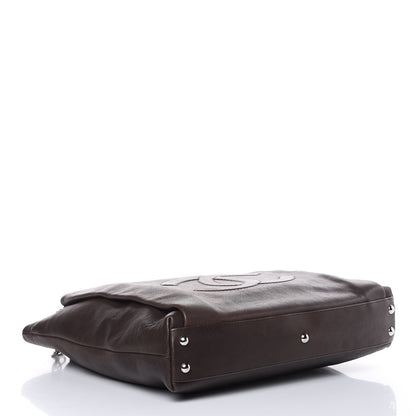 Chanel Caviar Large CC Tuck Tote Brown 4 of 12