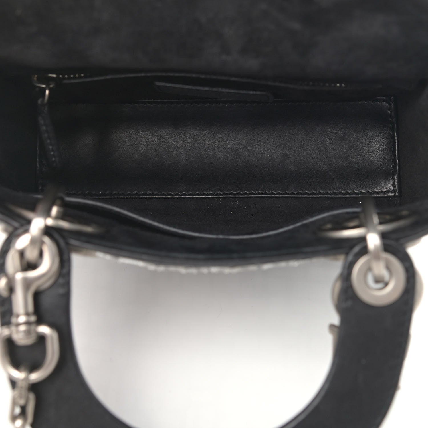 Christian Dior Smooth Calfskin Embroidered Mini Mosaic of Mirrors Lady Dior Black 5 of 11