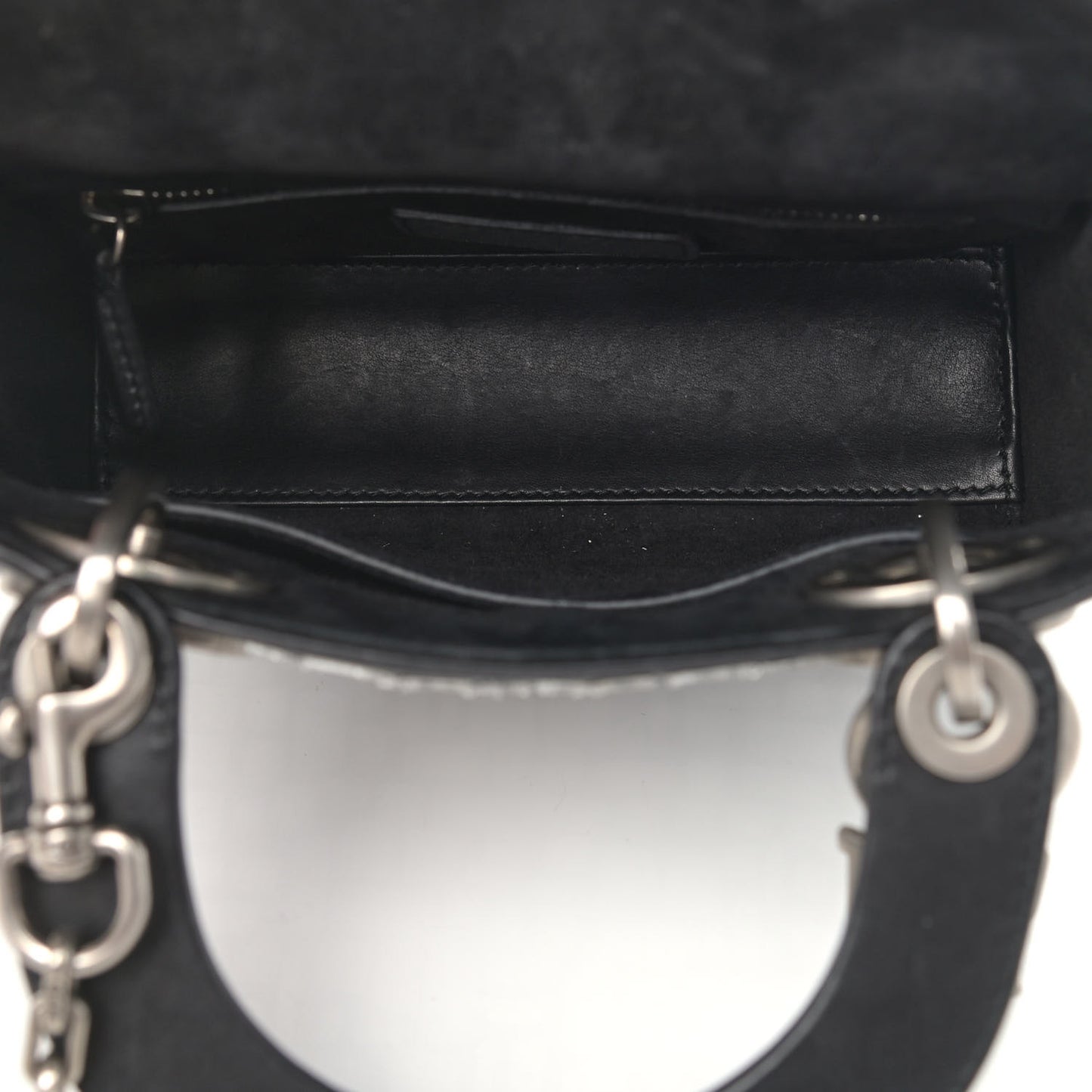 Smooth Calfskin Embroidered Mini Mosaic of Mirrors Lady Dior Black