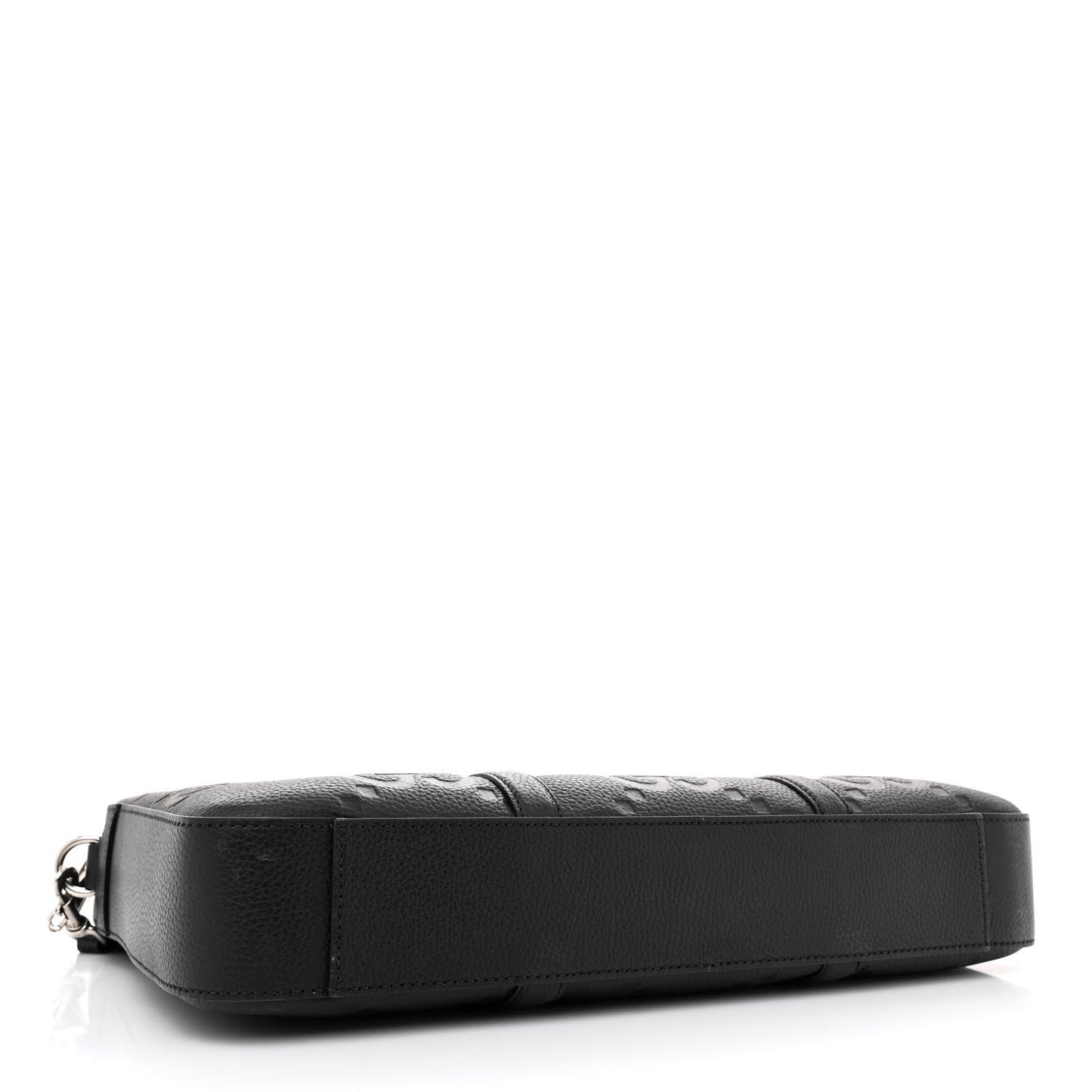 Piuma Calfskin Jumbo GG Embossed Briefcase Black