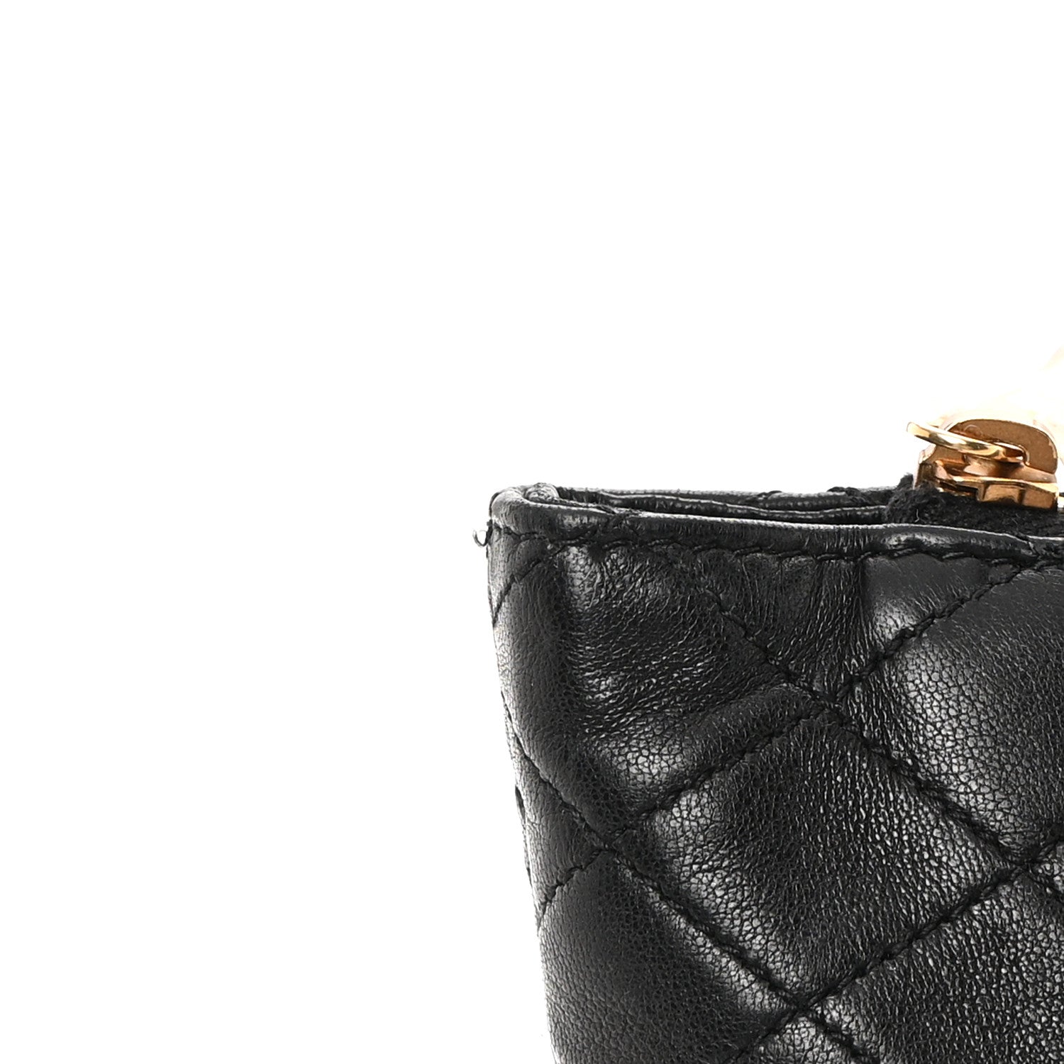 Saint Laurent Lambskin Quilted Gaby Cosmetic Pouch Black 12 of 12