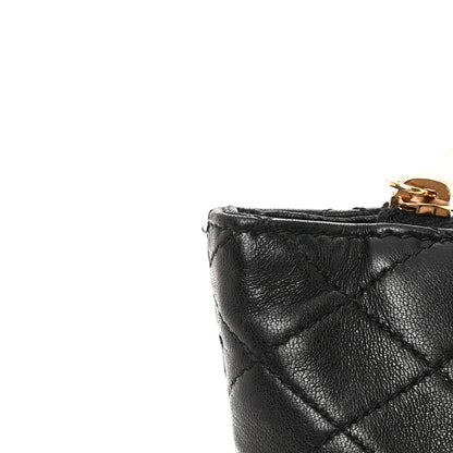 Saint Laurent Lambskin Quilted Gaby Cosmetic Pouch Black 12 of 12