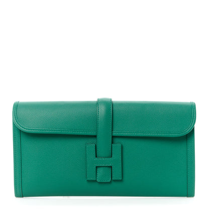 Hermes Evercolor Jige Elan 29 Clutch Bleu Paon 1 of 10