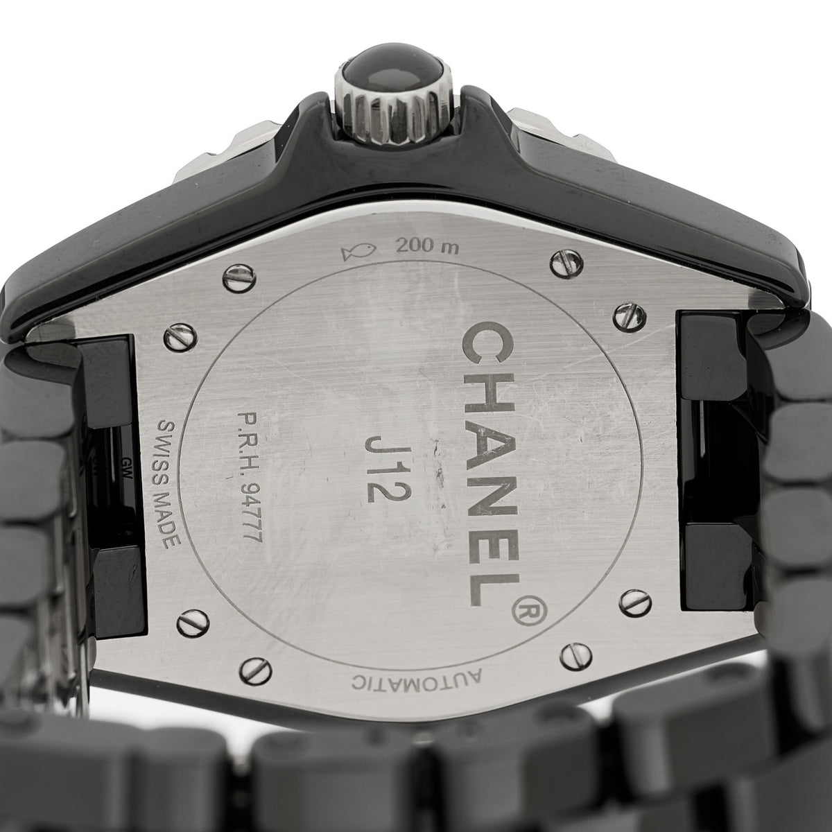 Chanel Silver and Black Watch CHANEL “Première” Quartz watch in steel and black leather  main image 3