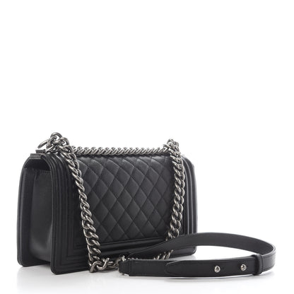 Chanel Caviar Quilted Medium Boy Flap Black 3 of 9