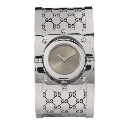 Gucci Stainless Steel 33mm Twirl Quartz Watch Brown 1 of 7
