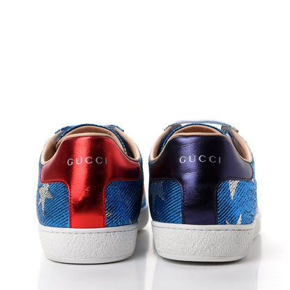 Gucci Lurex Starry Sky Sylvie Web New Ace Sneakers 40.5 Bluette Silver 7 of 11