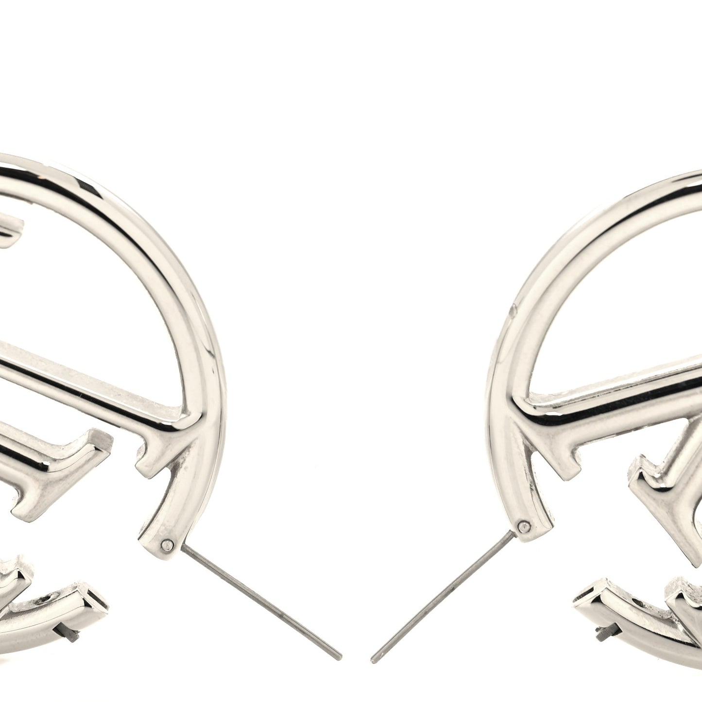 Palladium Louise Hoop Earrings Silver