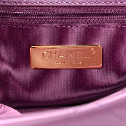 Chanel Goatskin Quilted Large Chanel 19 Flap Purple 6 of 11