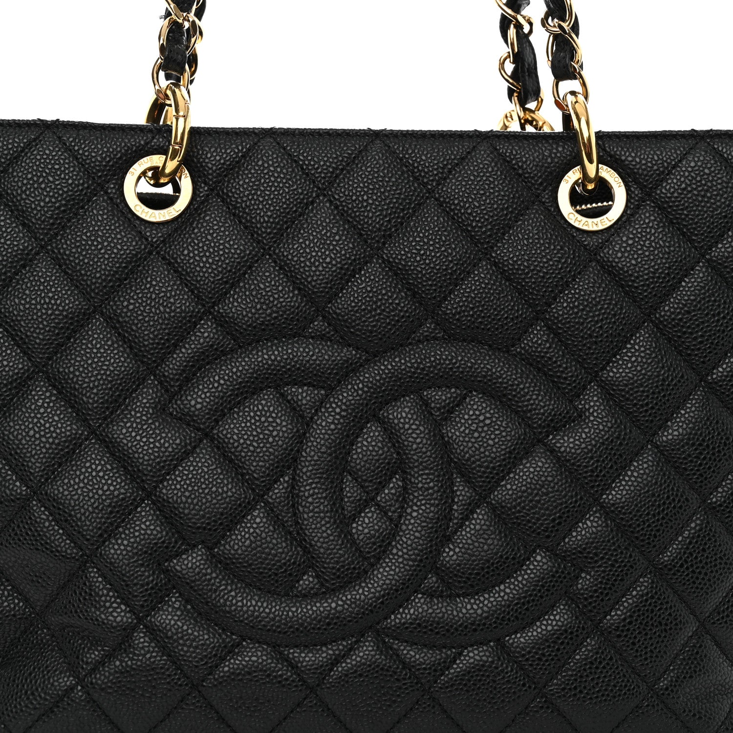 Chanel Caviar Quilted Grand Shopping Tote GST Black 8 of 11