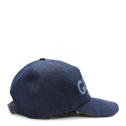 Gucci Lasered Denim Baseball Hat L Dark Blue 6 of 9