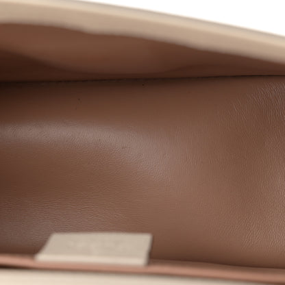 Gucci Goatskin Pearl Mini Fox Broche Bamboo Top Handle Bag Hibiscus Red Mystic White 5 of 14