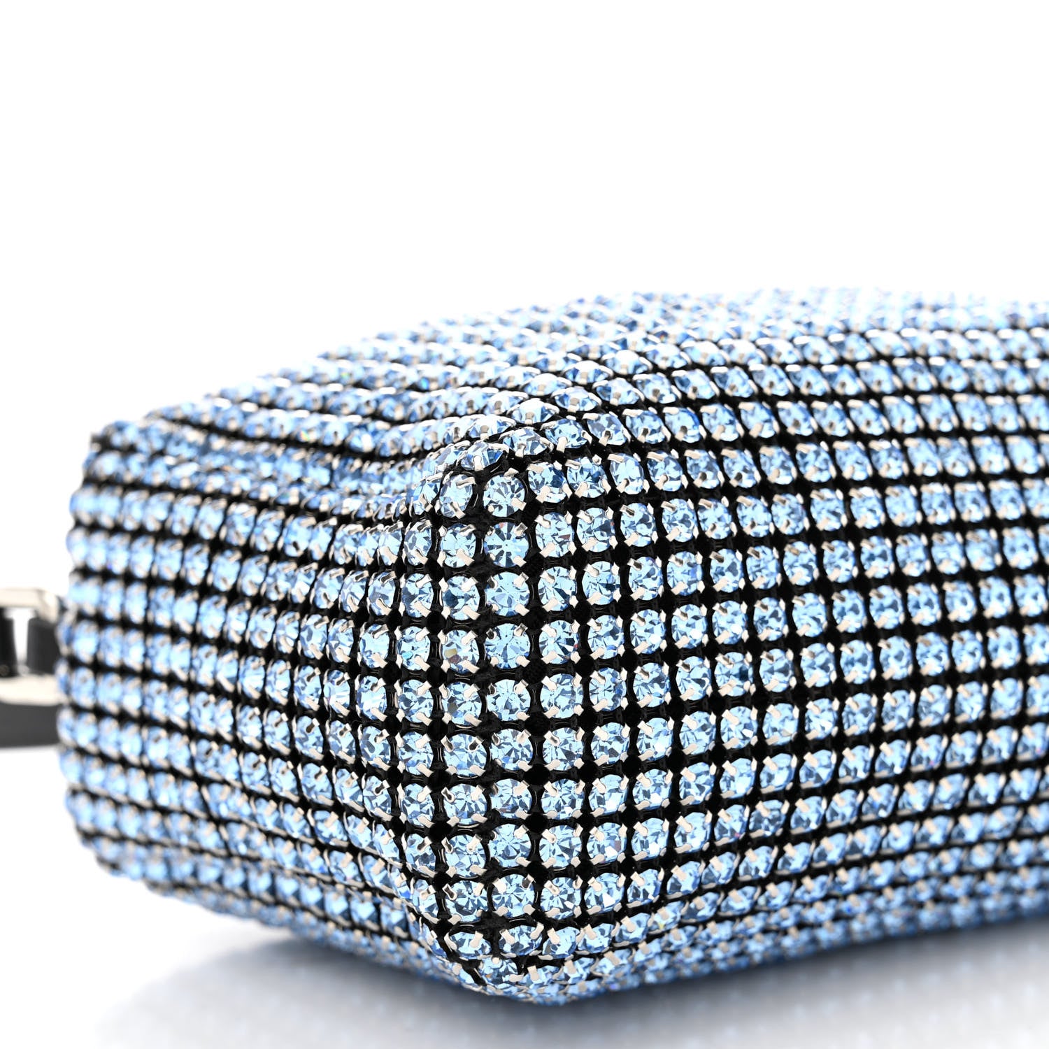 Alexander Wang Mesh Crystal Rhinestone Mini Heiress Pouch Baby Blue 10 of 14