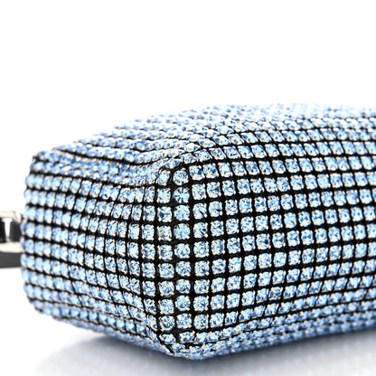 Alexander Wang Mesh Crystal Rhinestone Mini Heiress Pouch Baby Blue 10 of 14