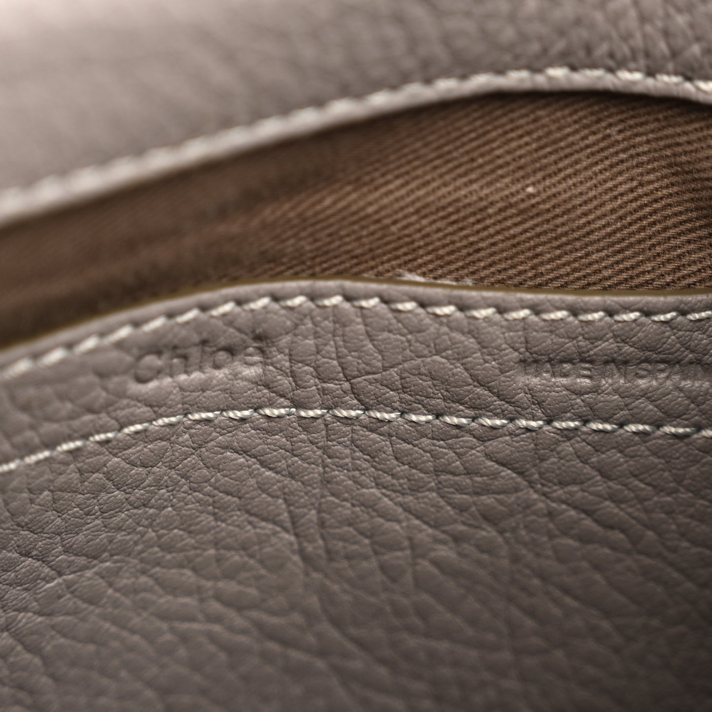 Grained Calfskin Small Marcie Saddle Bag Cashmere Grey