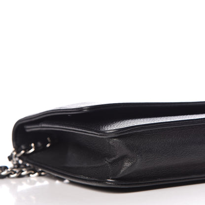 Chanel Caviar Timeless CC Wallet On Chain WOC Black 6 of 14
