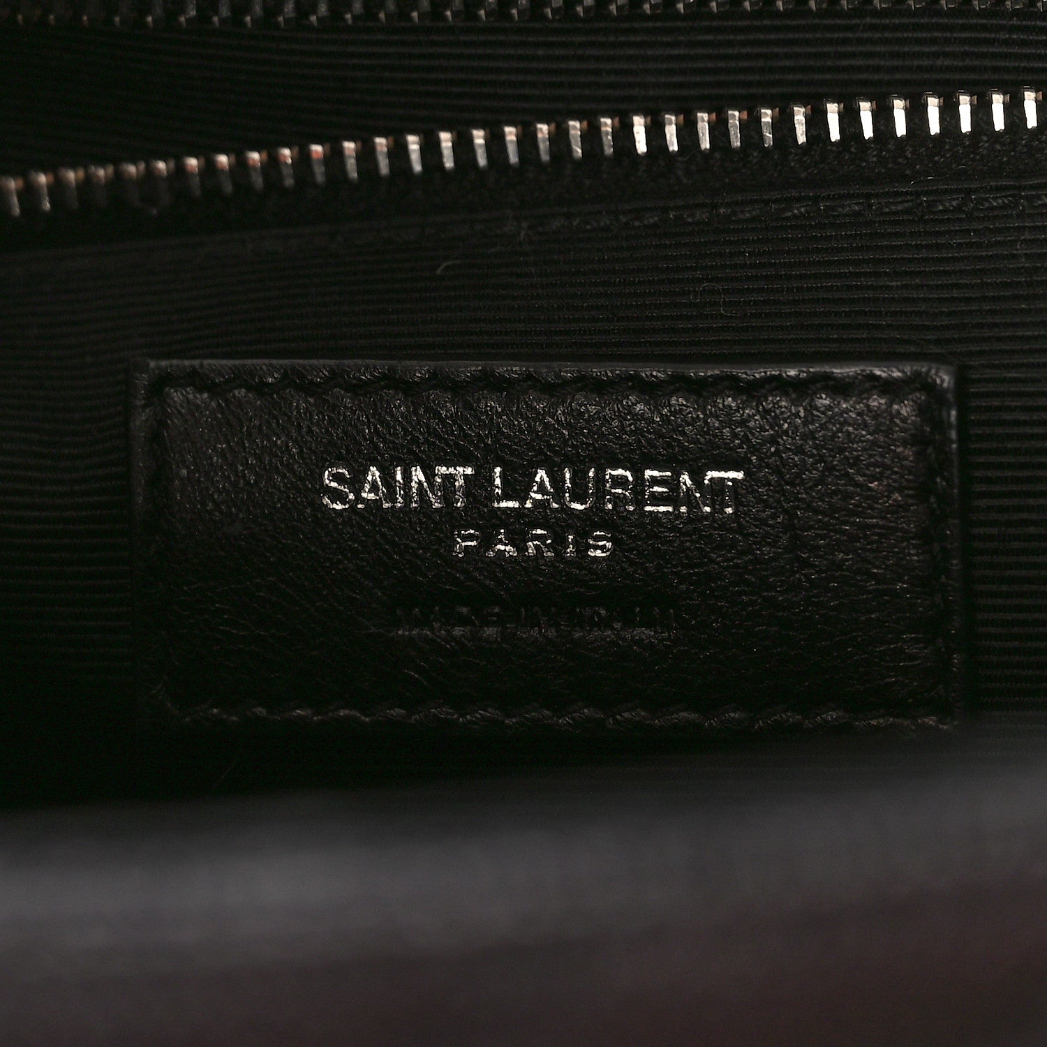 Saint Laurent Grain De Poudre Matelasse Chevron Large Triquilt Monogram Satchel Black 6 of 8