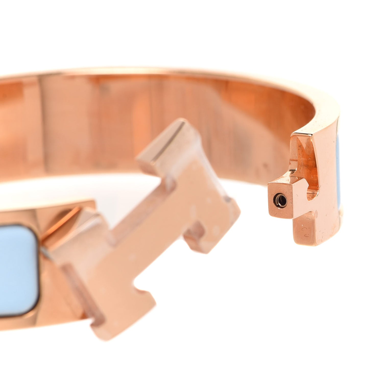 Enamel Narrow Clic Clac H Bracelet PM Bleu Polaire