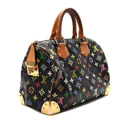 Louis Vuitton Monogram Multicolor Speedy 30 Black 2 of 10