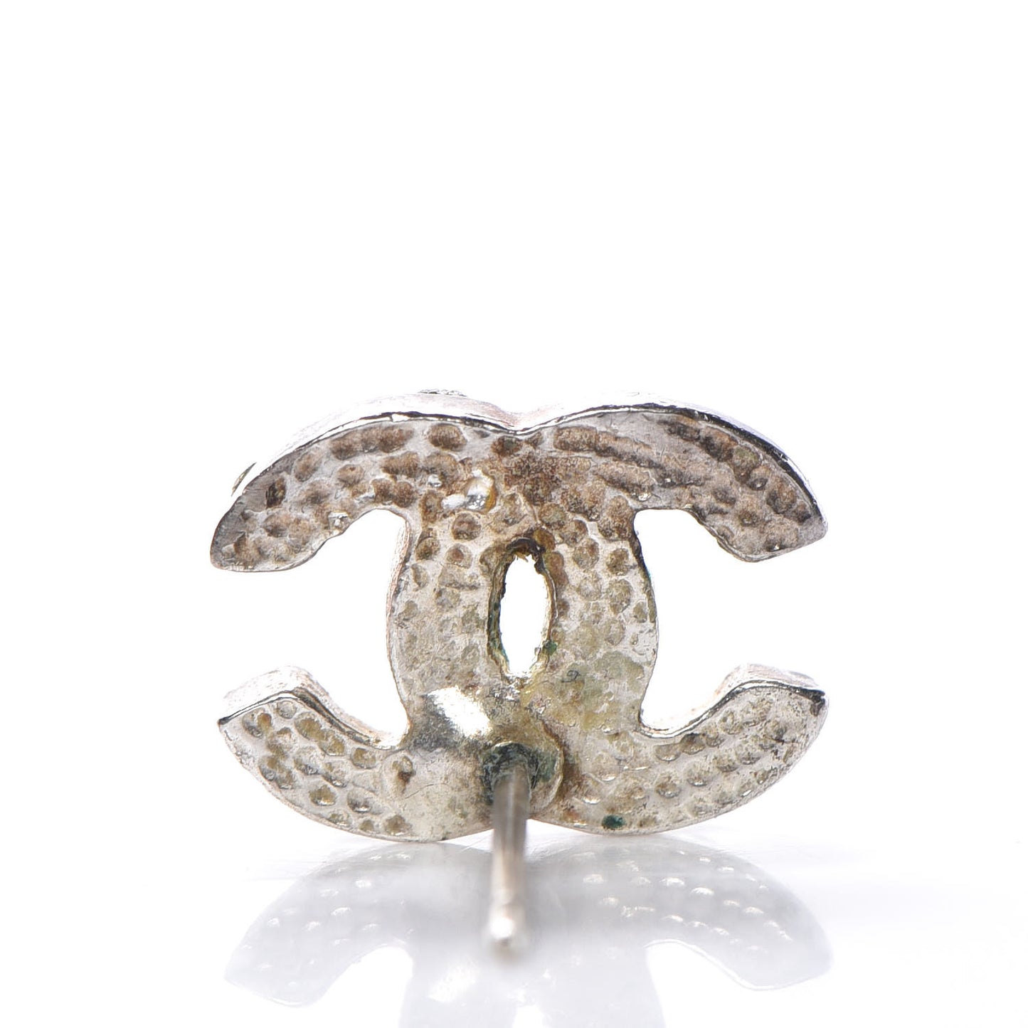 Crystal CC Earrings Silver