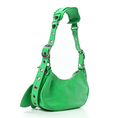 Balenciaga Agneau Arena Le Cagole Shoulder Bag XS Vivid Green 4 of 11