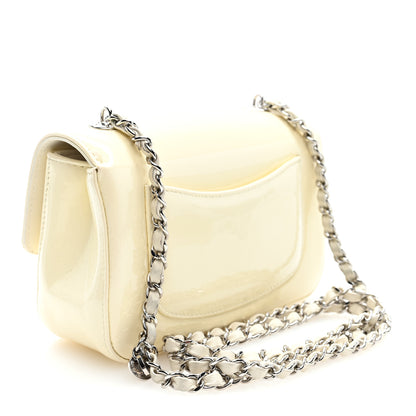 Chanel Patent Calfskin Small Camellia Single Flap White 3 of 10