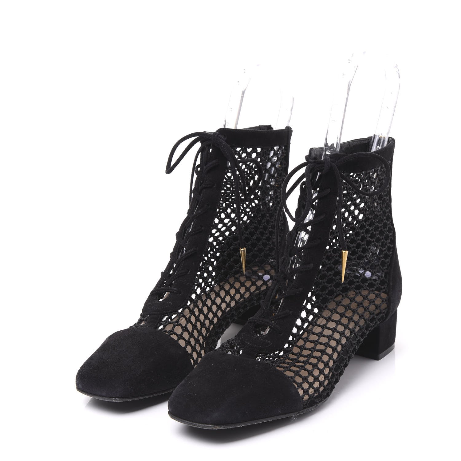 Christian Dior Suede Resille Naughtily-D 30mm Ankle Boots 38 Black 2 of 9