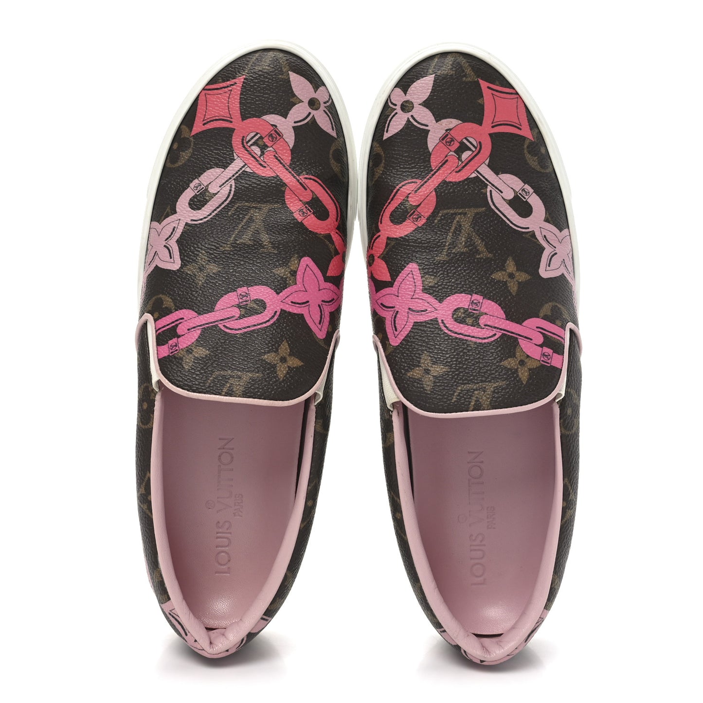 Monogram Bay Slip On Harbor Sneakers 38.5 Rose Ballerine Poppy