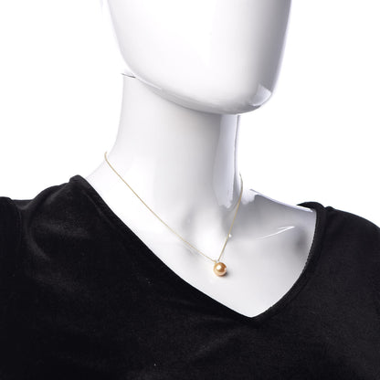 Tiffany 18K Yellow Gold Pearl Diamond South Sea Pearl Pendant Necklace 2 of 7