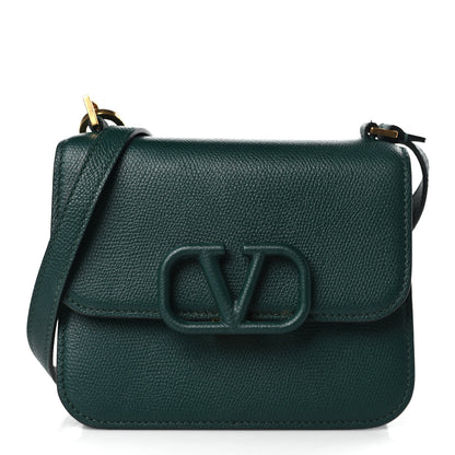 Valentino Garavani Grainy Calfskin Small VSling Shoulder Bag English Green 1 of 9