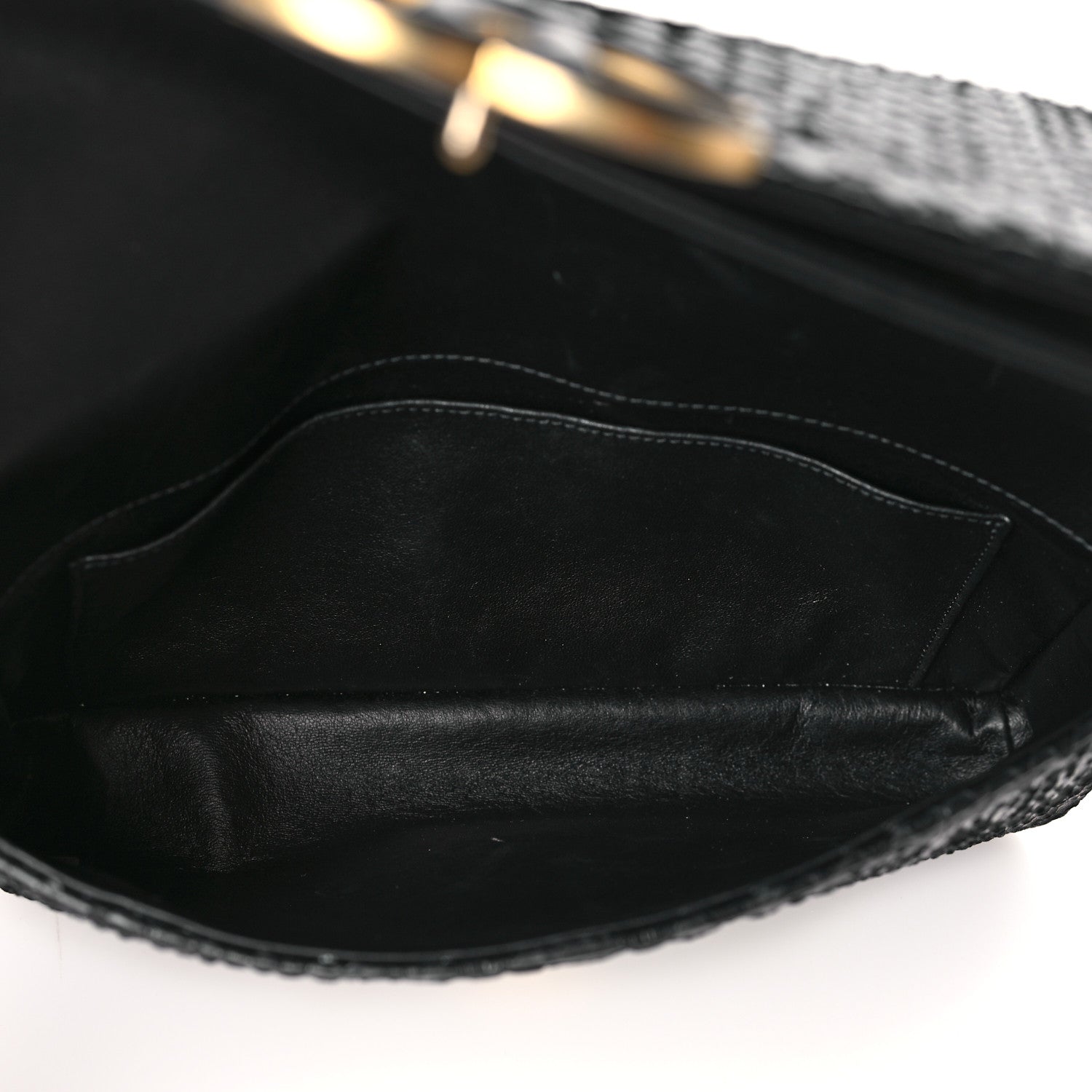 Chanel Snakeskin Lambskin Medium Enamel CC Flap Black 5 of 10