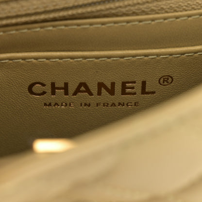 Chanel Lambskin Enamel Quilted Mini Coco Hearts Square Flap Light Green 6 of 10