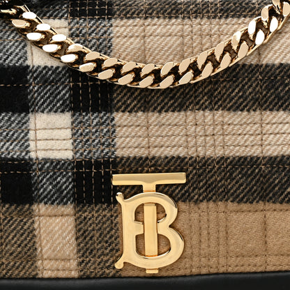 Burberry Check Cashmere Small Lola Bag Black 7 of 10