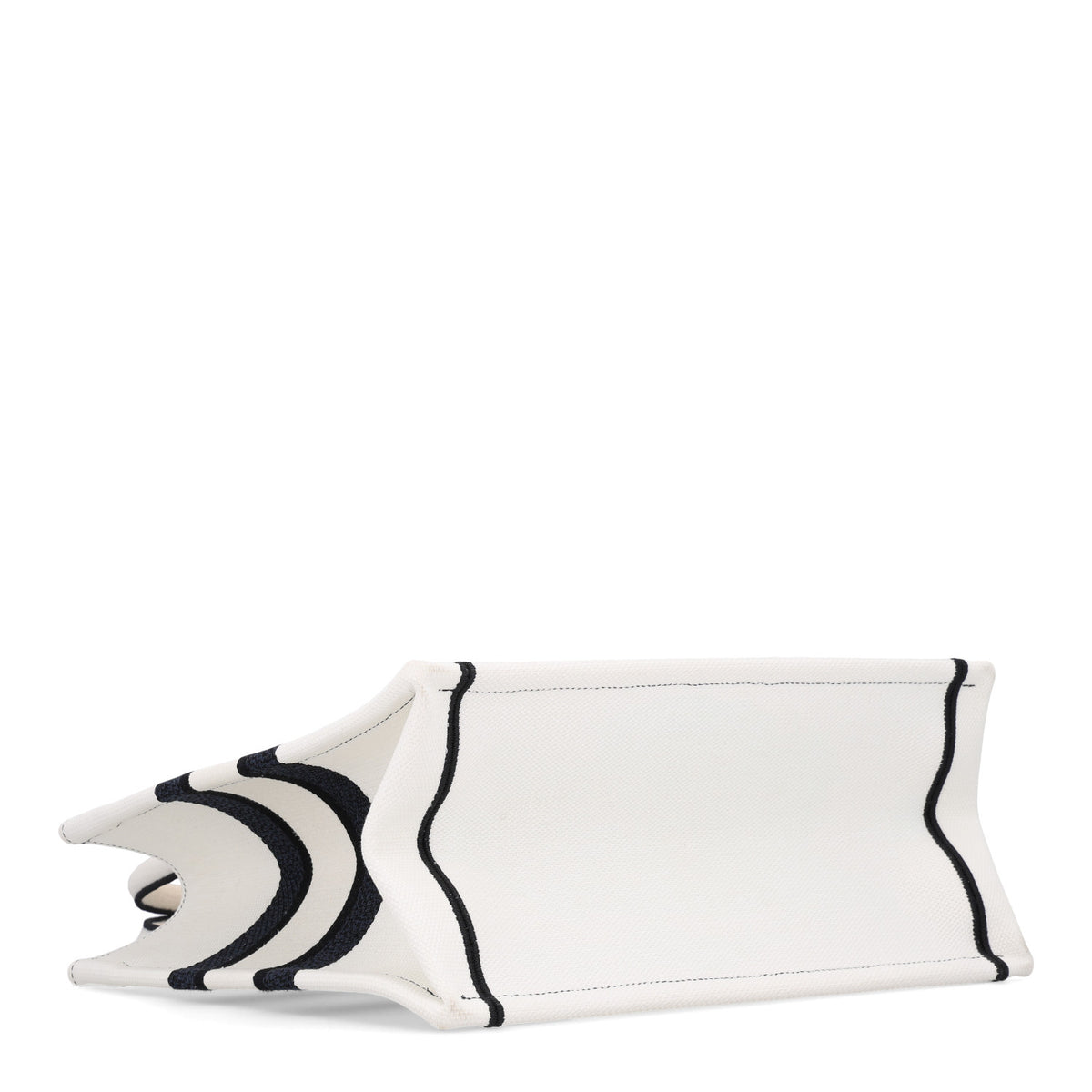 Christian Dior Canvas Embroidered Medium Miss Dior Graffiti Book Tote White Blue 3 of 9