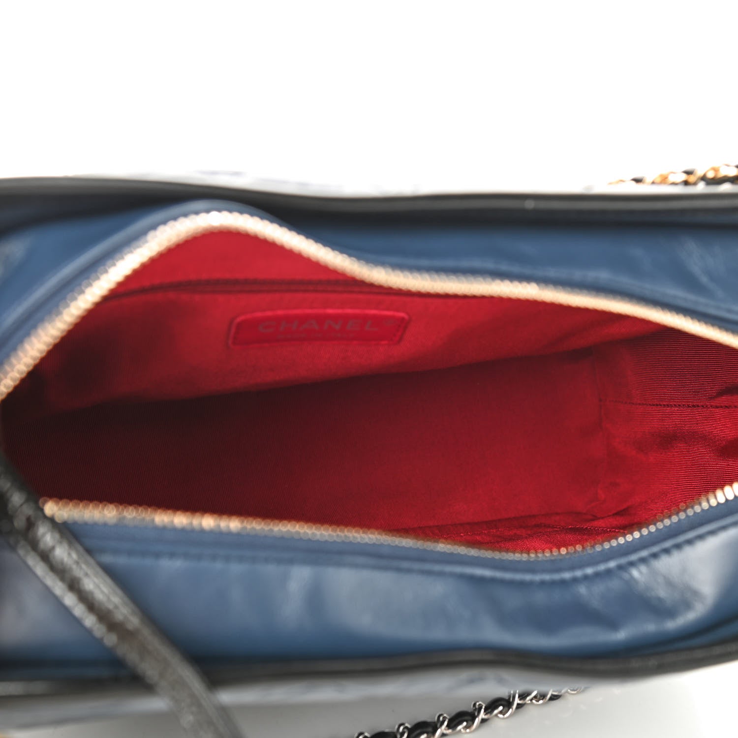 Chanel Aged Calfskin Quilted Medium Gabrielle Hobo Navy Black 5 of 9