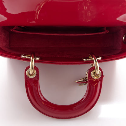 Christian Dior Patent Cannage Small Lady D-Joy Red 5 of 10