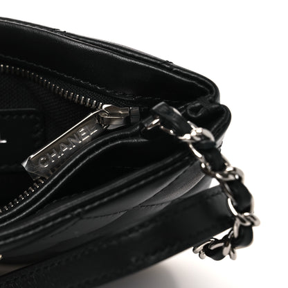 Chanel Lambskin Quilted Uniform Crossbody Bag Black 12 of 13