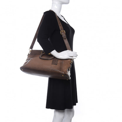Prada Cervo Antik Top Handle Tote Brown 2 of 21