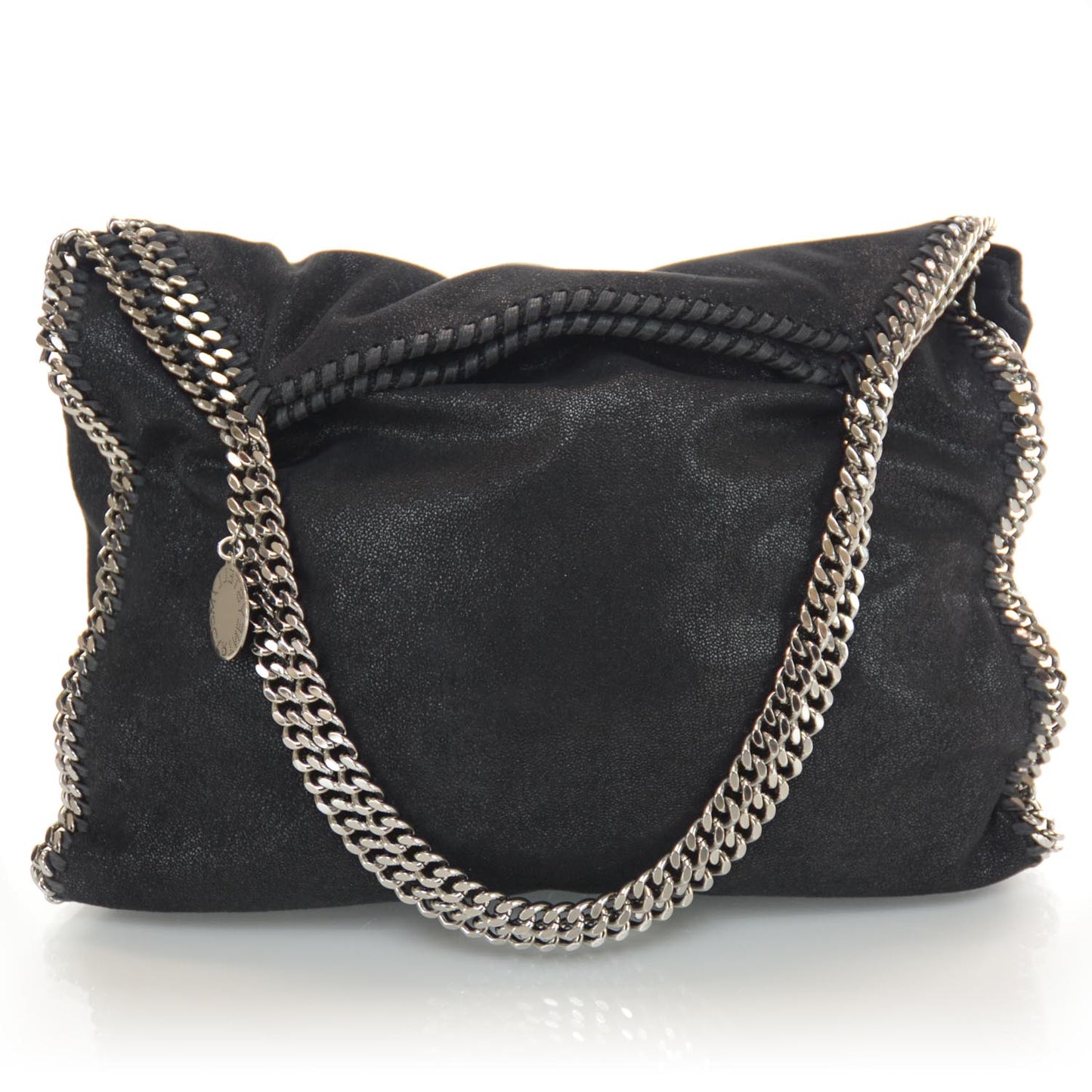 Faux Leather Falabella Tote Black