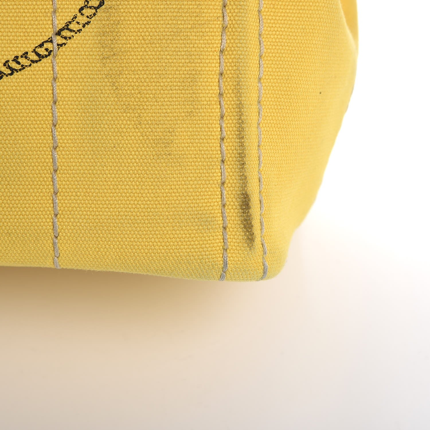 Prada Canvas Canapa Small Logo Tote Yellow 13 of 17