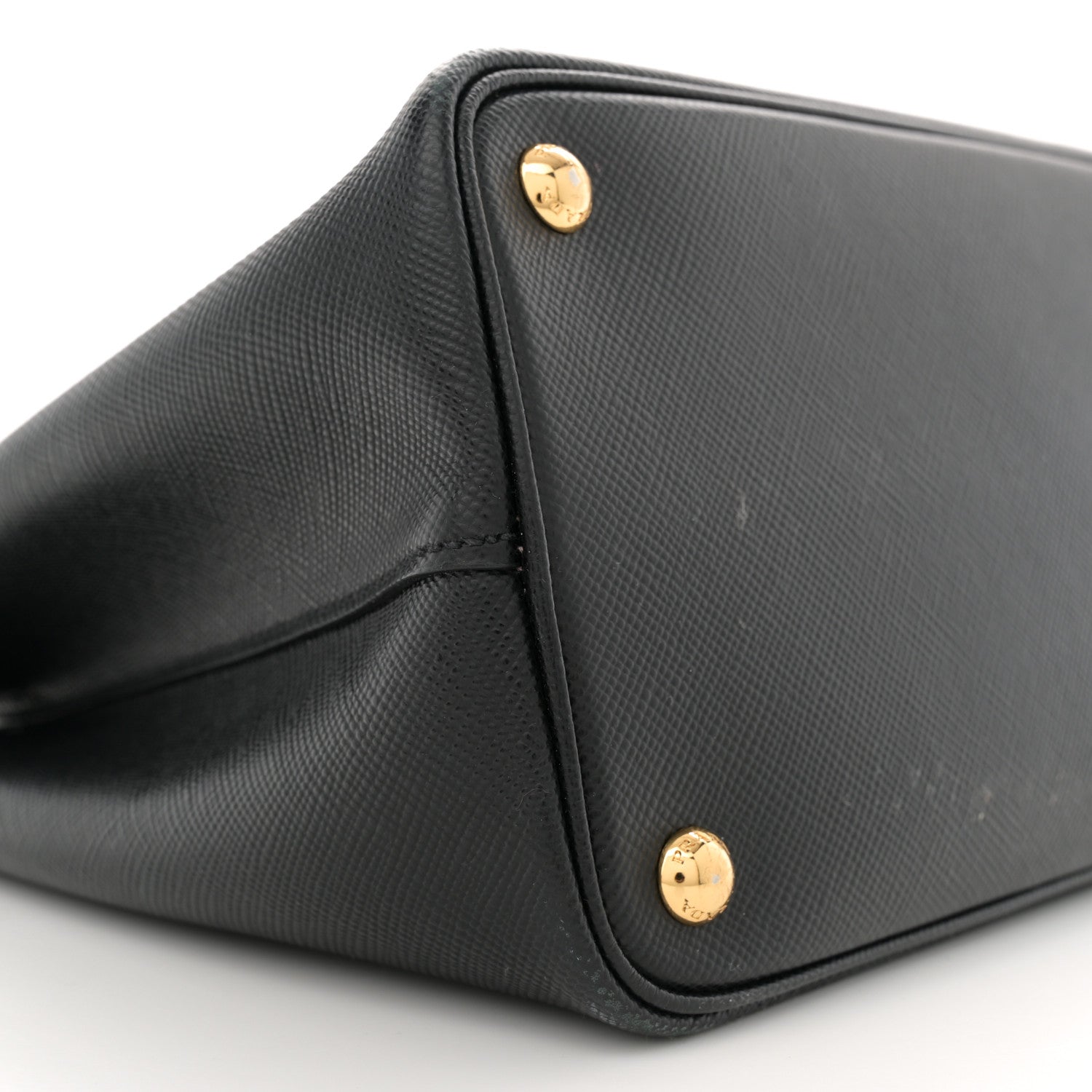 Prada Saffiano Cuir Medium Double Bag Black Mughetto 9 of 13