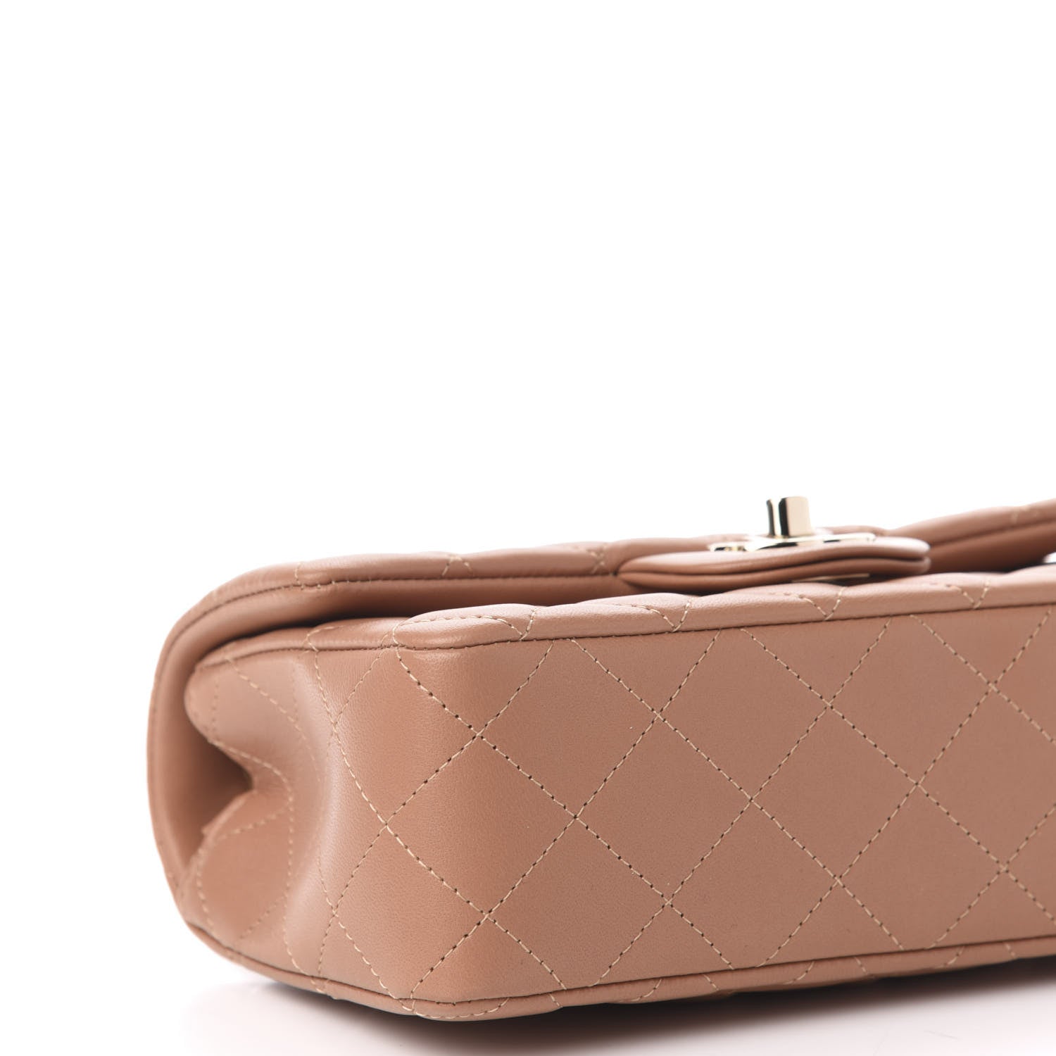 Chanel Lambskin Quilted Mini Rectangular Flap Brown 8 of 10