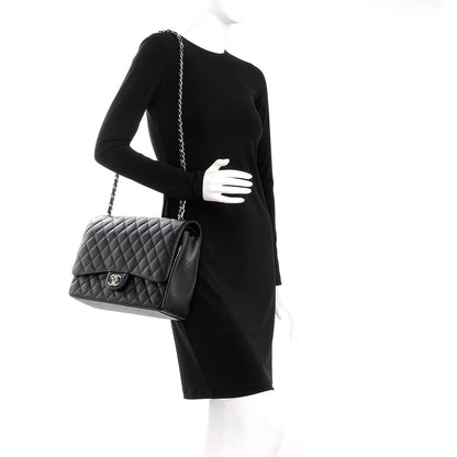 Chanel Caviar Quilted Maxi Double Flap Black 2 of 9