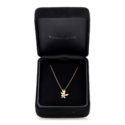 Tiffany 18K Rose Gold Diamond Paloma Picasso Olive Leaf Pendant Necklace 5 of 5