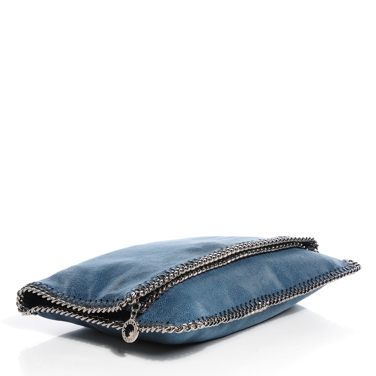 Faux Shaggy Deer Falabella Fold Over Clutch Blue