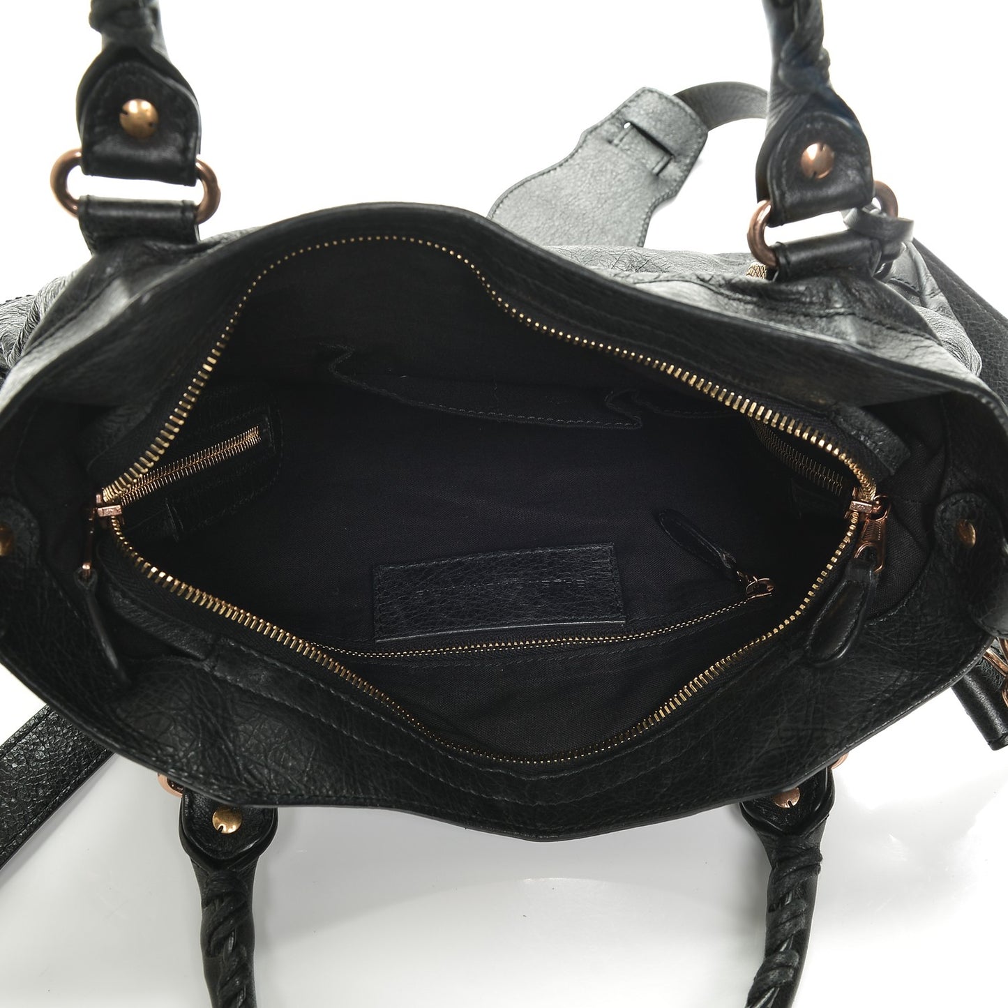Agneau Giant 12 Rose Gold Hardware Town Black