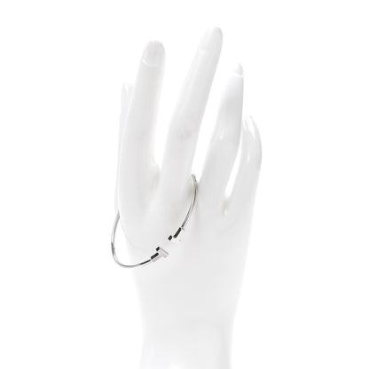 Tiffany 18K White Gold Narrow T Wire Bracelet 2 of 5