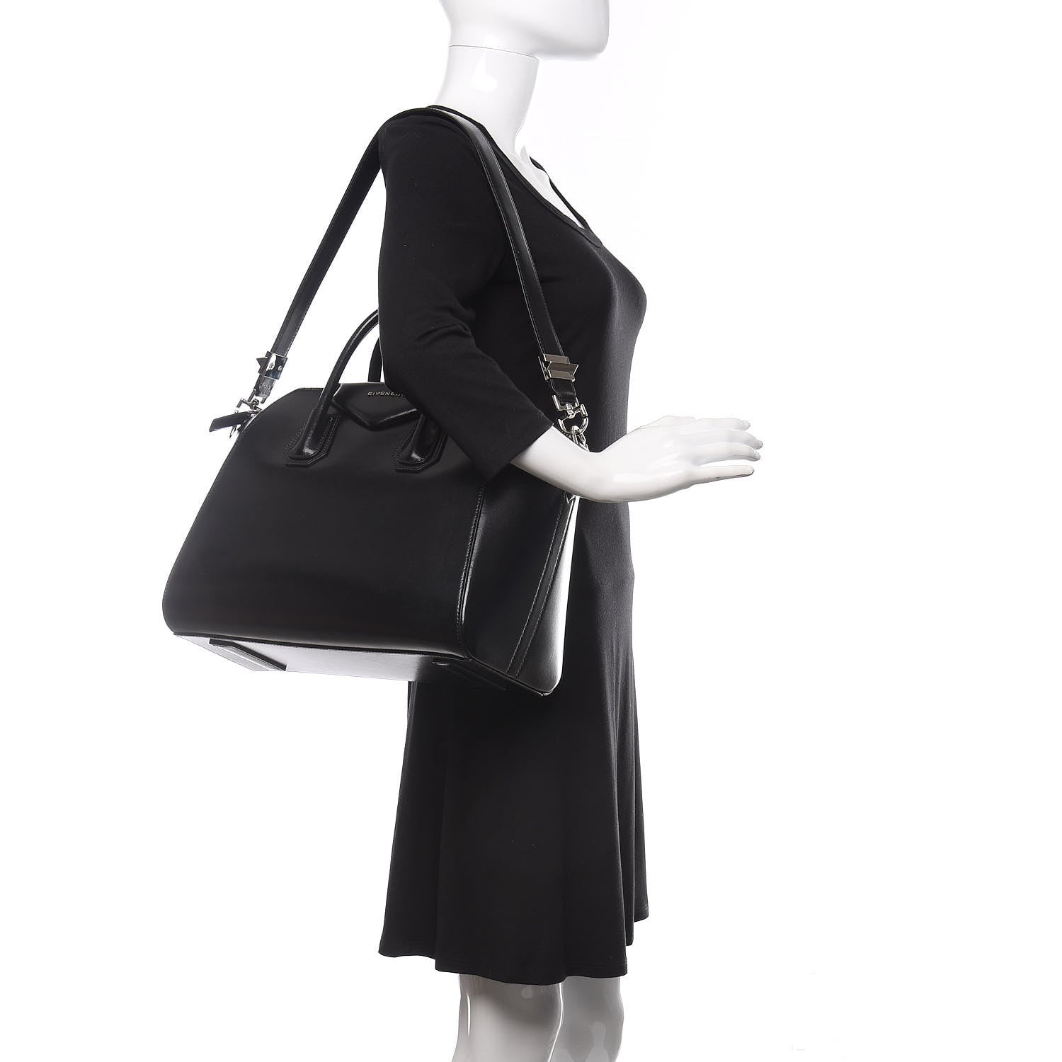 Givenchy Shiny Lord Calfskin Medium Antigona Black 2 of 10
